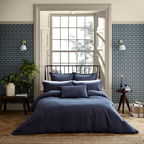 Bettbezug aus Leinen, Baumwolle, Blau von Unbekannt
