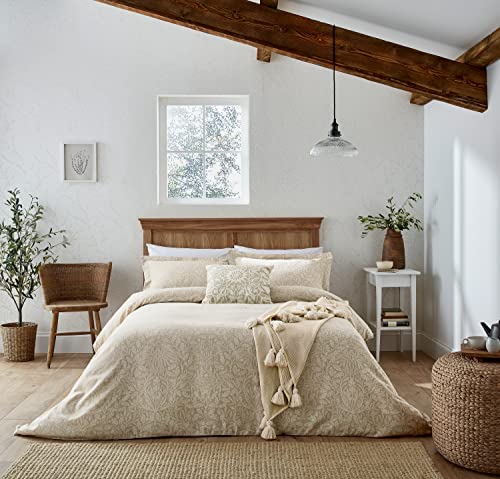 Bettbezug aus reinem Eichel-Jacquard, Leinen von Morris & Co