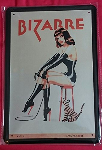 Blechschild 20x30 cm Bizarre Fetisch Pin up Girl High Heels Peitsche Lack + Leder Metall Schild von Unbekannt