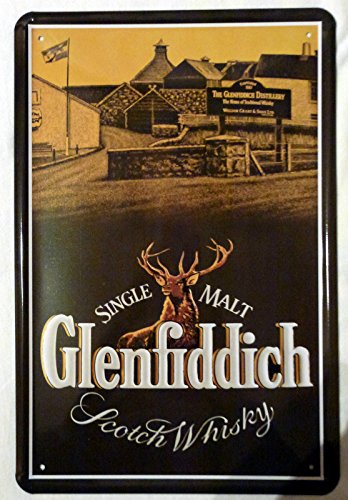 Blechschild 20x30 cm Scotch Single Malt Whisky Whiskey Bar Metall Schild von Unbekannt