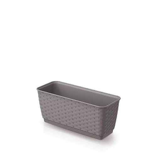 Blumenkasten Balkonkasten Blumentopf Rattan Optik Ratolla Untersetzer 3 Größen 4 Farben von rg-vertrieb (300 Mocca) von Unbekannt