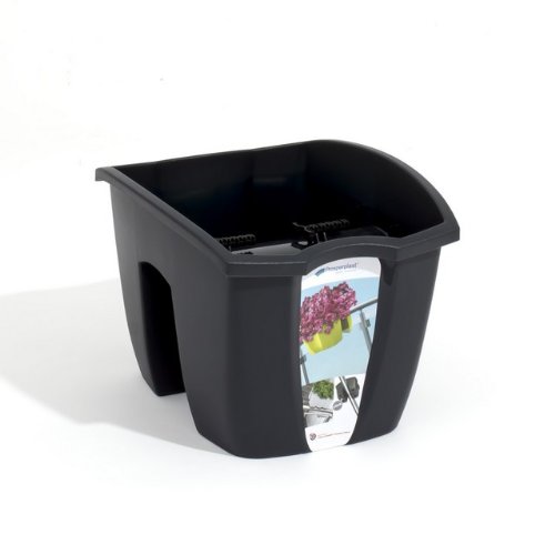 Blumenkasten Balkonkasten Geländerkasten Blumentopf Balkontopf 5 Farben 24cm von rg-vertrieb (Anthrazit) von Unbekannt