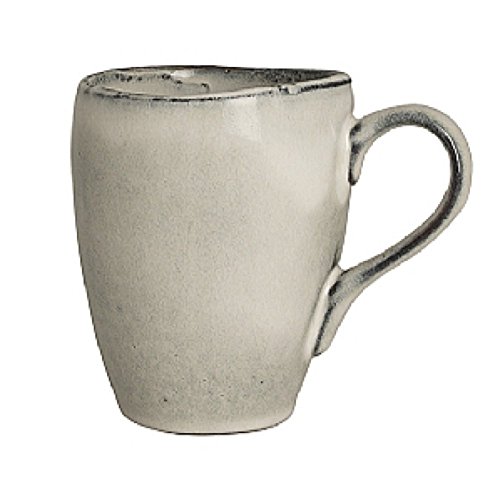 Broste Copenhagen Nordic Sand Becher mit Henkel aus Steingut - spülmaschinenfest - Inhalt 250ml - ideal für Kaffee, Tee und Kakao, Creme von broste Copenhagen