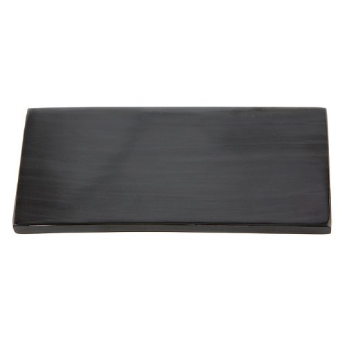 Unbekannt Büffelhorn-Platte, Schwarz, Rechteckig, Geschliffen und Poliert, Handgefertigt (Turning, Carving, Grinding), Teller, DISHWARE_PLATE von Unbekannt