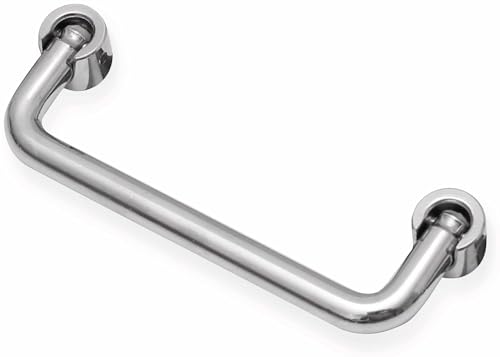 Unbekannt Bügelgriff, 120 mm, klappbar, Stahl, Silber, 136 mm x 120 mm x 40 mm (gefaltet: 12 mm) von Unbekannt