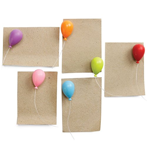 Unbekannt Bunte Luftballon Magnete Flipchart Kindertafel Magnet ca. 9,5 cm Dekomagnet Luftballons von QUALY