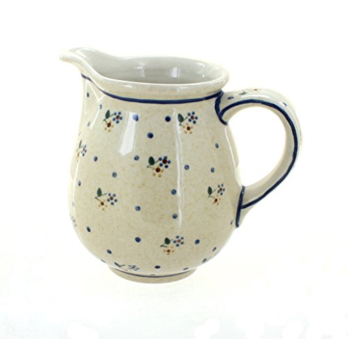 Bunzlauer Keramik Krug/Karaffe/Kanne 0.85 LIter Ø16,2 cm, H=14,4 cm im Dekor 111 von Blue Rose Pottery