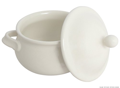 Bunzlauer Keramik Marmeladentopf/Suppentasse/Schmalztopf/Honigtopf, 0,45 Liter in Cremeweiß von Bunzlauer keramik