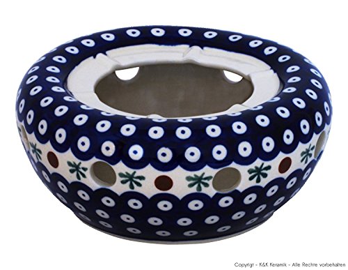 Bunzlauer Keramik Stövchen groß Ø17.0 cm für Teekanne/Kaffeekanne Dekor im 41 von Bunzlauer keramik