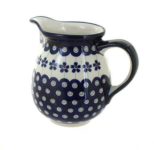 Bunzlauer Milchkanne/Saftkanne 0.85L Ø16,2cm, H=14,4cm im Dekor 166a von Blue Rose Pottery