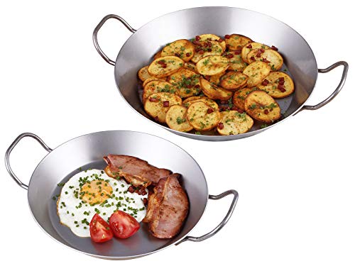 Eisenpfannen-Set, 2-TLG mit 2 Griffen, Ø 24 und 28 cm von c|h|g