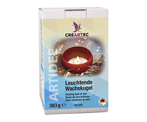 CREARTEC - Komplett-Set Leuchtende Wachskugel - Leuchtkerzen im Neonstil - Kerzen-Paraffin - Made in Germany von Artidee