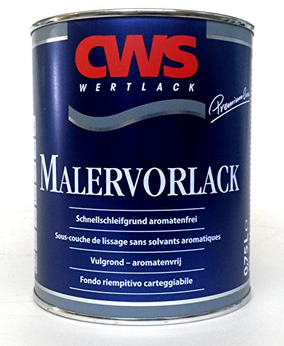 CWS Malervorlack weiss matt, 0,75L - Matter, aromatenfreier Schnellschleifgrund (Vorstrichfarbe) auf Alkydharz-Basis für Innen und Aussen. von Unbekannt