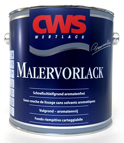 CWS Malervorlack weiss matt, 2,5L - Matter, aromatenfreier Schnellschleifgrund (Vorstrichfarbe) auf Alkydharz-Basis für Innen und Aussen. von Unbekannt