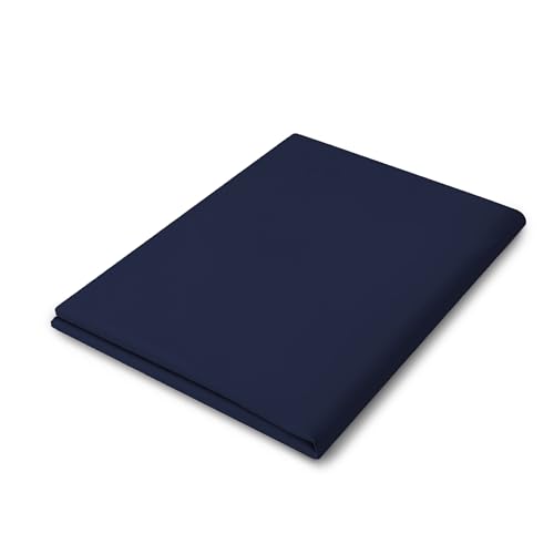 Cathay Luxuriöses seidiges weiches Bettlaken für Einzelbett, aus Polyester, King-Size-Bett, Marineblau von Cathay Home