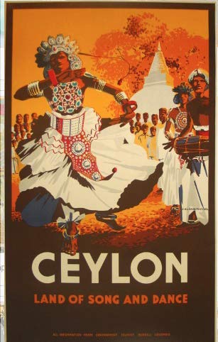 Ceylon Poster Island sri Lanka, Format 50 x 70 cm, luxuriöses Papier, 300 g von Unbekannt