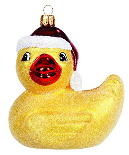 Christbaumkugeln Figure ( Ente mit Weihnachtsmütze 9cm ) Weihnachtskugeln Weihnachtsbaumschmuck Christbaumschmuck Deko Glas von Unbekannt
