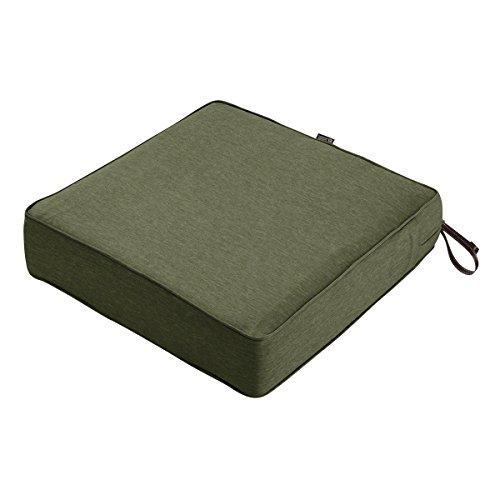 Classic Accessories Montlake FadeSafe Wasserabweisendes Sitzkissen für den Außenbereich, 63,5 x 63,5 x 12,7 cm, Farngrün, Outdoor-Stuhlkissen, Terrassenstuhlkissen, Terrassenkissen von CLASSIC ACCESSORIES