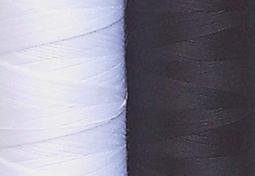 Coats Epic Nähfaden 1 x schwarz + 1 x weiß 1000 m-Rollen Allesnäher Stärke 120 (0,004€/m) von Coats