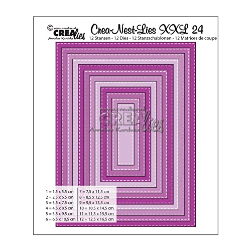 Crealies Crea-Nest-Lies XXL Stanzschablone no.24 Rechteck von Crealies