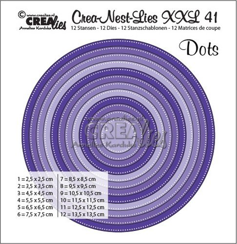 Crealies Crea-nest-dies XXL no. 41 Kreise mit Punkten von Unbekannt