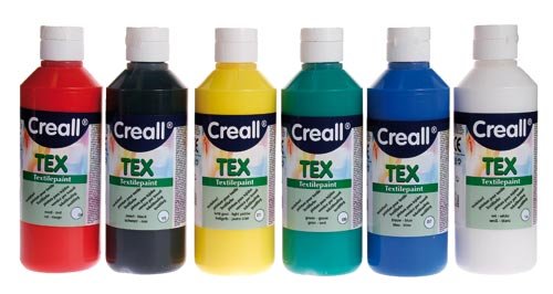 Creall Tex 6er Set - Textilfarben im 6er Grundfarben Set von Unbekannt