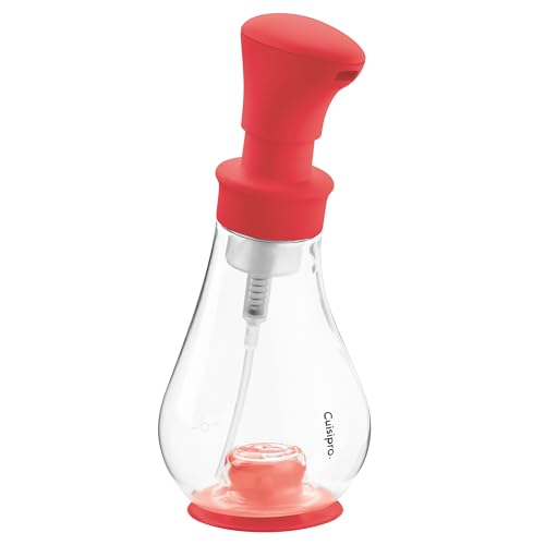 Cuisipro Seifenspender Rot | 390 ml | verwandelt Wasser und Flüssigseife in einen cremigen Seifenschaum | auch für Spülmittel | mit Saugnapf | Spülmittelspender Küche | Seifenspender Kunststoff Cuisipro Seifenspender Rot | 390 ml | verwandelt Wasser und Flüssigseife in einen cremigen Seifenschaum | auch für Spülmittel | mit Saugnapf | Spülmittelspender Küche | Seifenspender Kunststoff von Cuisipro