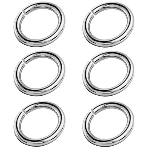 My-Bead 6 Stück Binderinge Biegeringe Ø 10mm offen 925 Sterling Silber Verbindungsringe Ösen basteln Schmuckherstellung Ösenringe in Juweliers- Qualität von DIY925