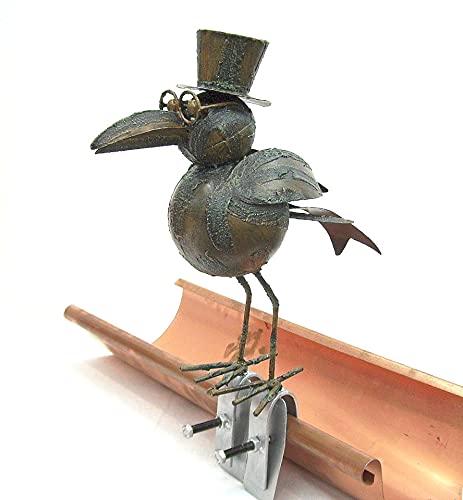 DanDiBo Rabe Metall 30 cm Dachschmuck Dachrinne Dachrinnenfigur Dachfigur Rinnenfigur von DanDiBo