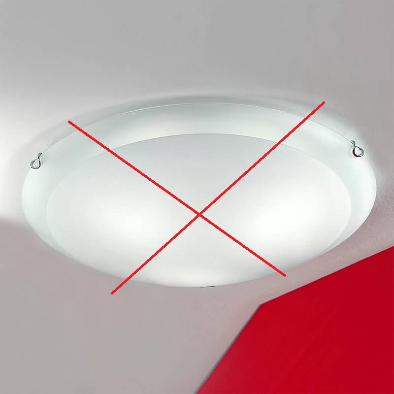 Deckenleuchte Agada Opalglas Chrom 50 cm E27 Deckenlampe Lampe SIEHE TEXT/FOTO von Unbekannt