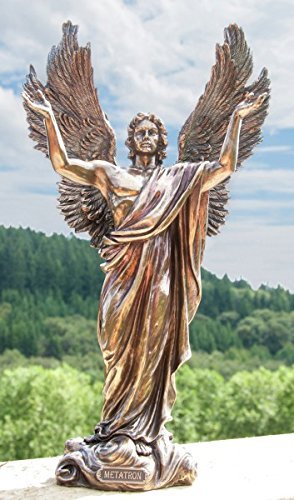Deko Figur Engel Statue Metatron Engelfürst aus Polystein bronze braun, Höhe 37 cm, Zauberwelt Schutzengel Dekofigur Gartenfigur von Unbekannt