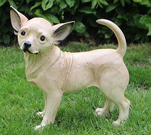 Deko Figur Hund Chihuahua stehend Höhe 34 cm Tierfigur aus Kunstharz von Unbekannt