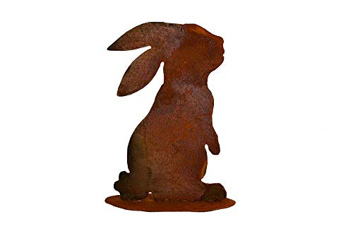 Saremo Osterdekoration Osterhasen-Deko Rost Edelrost Metall Osterhase Deko Hase Deko-Idee Rostdeko Gartendeko Osterdeko Deko-Idee Osterdeko Dekohase Dekotier Ostergeschenk Geschenk von Saremo