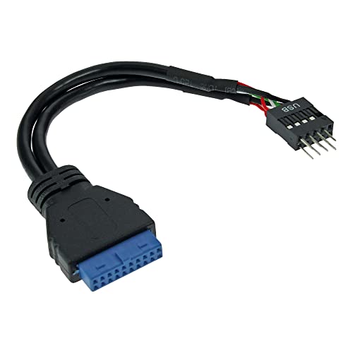 InLine 33446I USB 3.0 zu 2.0 Adapterkabel intern, USB 3.0 auf USB 2.0 Pfostenanschluss, 0,15m von Diverse
