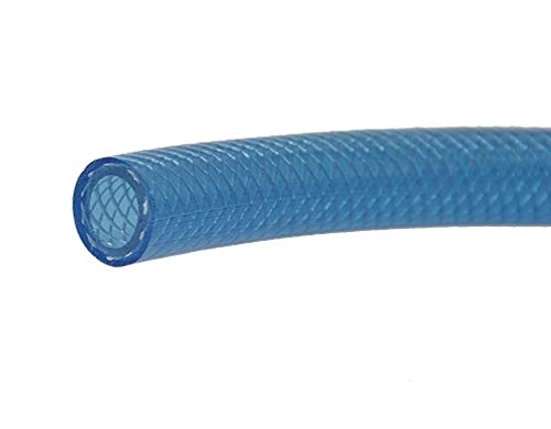 Druckluftschlauch Universalschlauch Wasserschlauch PVC Gewebeschlauch Meterware (10x16, Blau Transparent) von Unbekannt