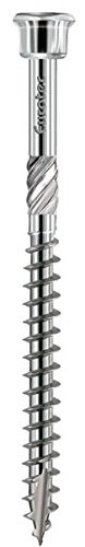EUROTEC Terrassenschraube Zylinderkopf 4.5x50 TX20 mart.Edelstahl gehärtet mit Zulassung, 200 Stück,905520 von Mungo