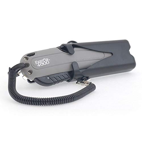 Easy Cut 4000 Sicherheitsmesser grau mit Holster, 12 Stück, Safety Cutter, Kartonagenmesser, autom. Klingenrückzug von Unbekannt