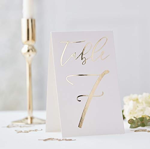 Edle Tisch-Nummern/Zahlen-Aufsteller 1-12 aus Pappe Weiß & Gold- Tisch-Deko-Ration/Gedeckter Tisch/Platz-Ordnung/Hochzeit-s-Dekoration/Geburtstags-Feier Edle Tisch-Nummern/Zahlen-Aufsteller 1-12 aus Pappe Weiß & Gold- Tisch-Deko-Ration/Gedeckter Tisch/Platz-Ordnung/Hochzeit-s-Dekoration/Geburtstags-Feier von My Weddingshop