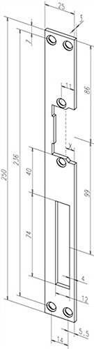 Eff-Eff -2136 Flachschließblech HZ, 25 x 250 x 3 mm, 02135-01, Edelstahl von Divers