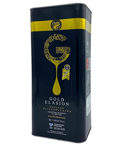 Elasion Gold 5 Liter | Griechische Olivenöl 0,3% aus Kreta | Extra nativ | Sortenrein | Kaltgepresst | Niedriger Säuregehalt von Unbekannt