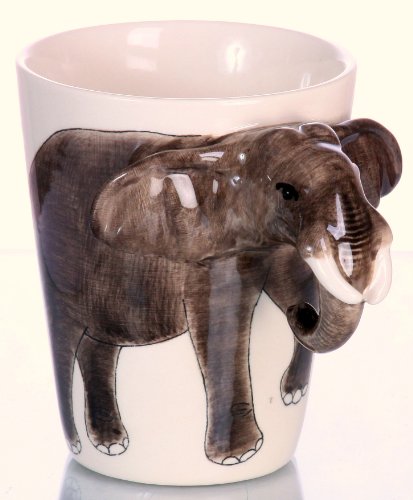B2SEE Elefanten Tasse Elefant handgefertigte Kaffeetasse Design 3 dimensional von B2SEE
