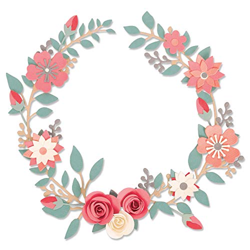 Sizzix Thinlits Stanzschablonen 6 Stk 663862 Hochzeitskranz von Olivia Rose, Mehrfarben, Einheitsgröße von Sizzix