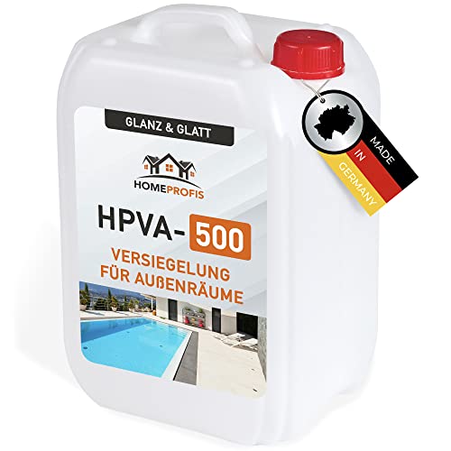 Home Profis® HPVA-500 glasklare Premium Versiegelung (30m²) für Balkon & Terrasse – Transparente 2K Epoxidharz Bodenversiegelung bis zu 15kg Schutzschicht Außen Laminierharz für Bodenbeschichtung von Home Profis