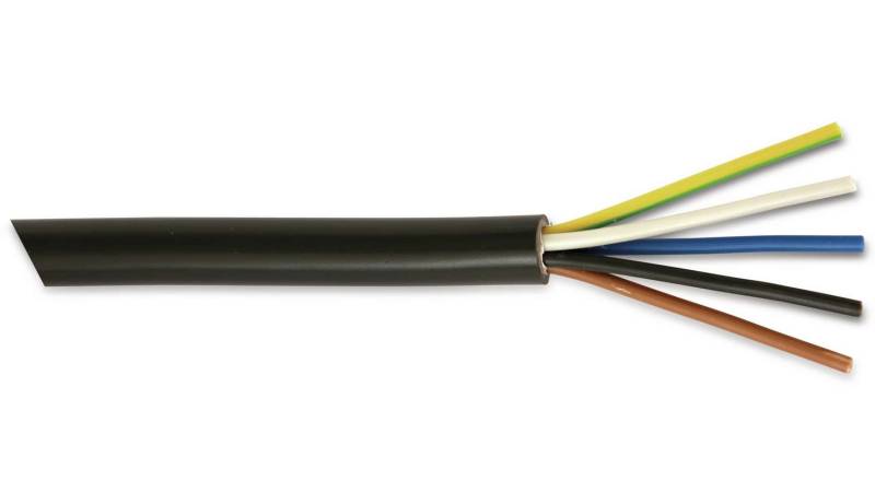 Erdkabel Nyy J Stromkabel Kabel 5x15mm² 50m Energieversorgungskabel Schwarz  B-Ware von Unbekannt