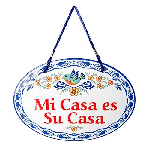 Essence of Europe Gifts E.H.G E.H.G. Mi Casa ES Su Casa Latino Traditionelles Kunstwerk Spanish My House is Your House, 28 x 20 cm Keramik-Türschild von Unbekannt