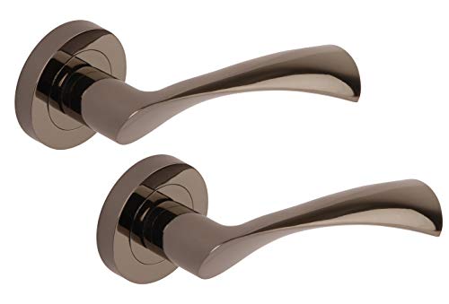 Excel DH3540 Flex Durchgangstürgriffe auf runder Rosette, schwarz nickel von Excel
