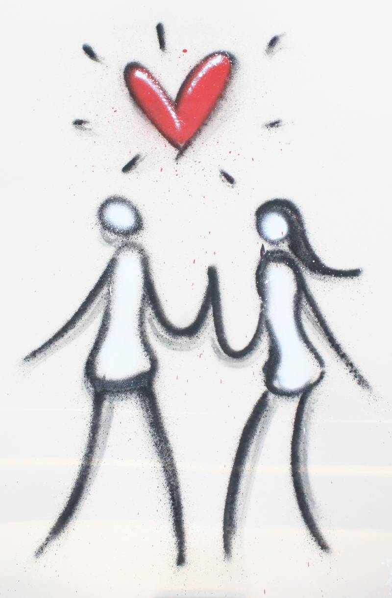 Exitenter Coure A Cuore 2022 Bild Druck Kunstwerk Wandbild Street Art 75 Cm  B-Ware von Unbekannt