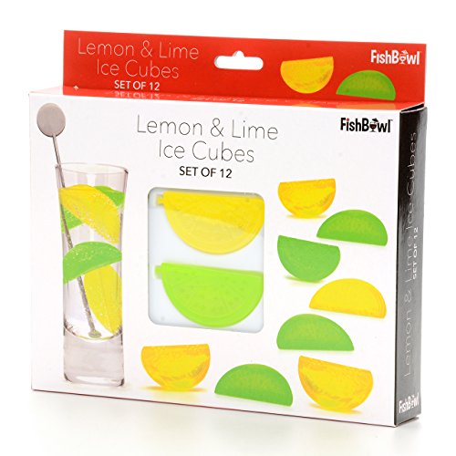 Fishbowl Lemon & Lime Wiederverwendbare Eiswürfel, 5,5 x 3 x 2,5 cm von Fishbowl