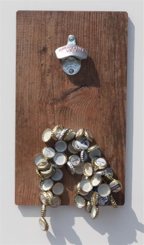 FLUX-Wandflaschenöffner in Holz-Optik "Cognac" mit Magnet-Falle von Unbekannt