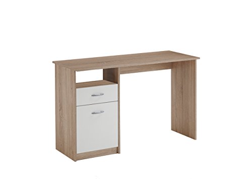 FMD Möbel, 3004-001 Jackson Schreibtisch, holz, eiche/weiß, maße 123.0 x 50.0 x 76.5 cm (BHT) von FMD Möbel